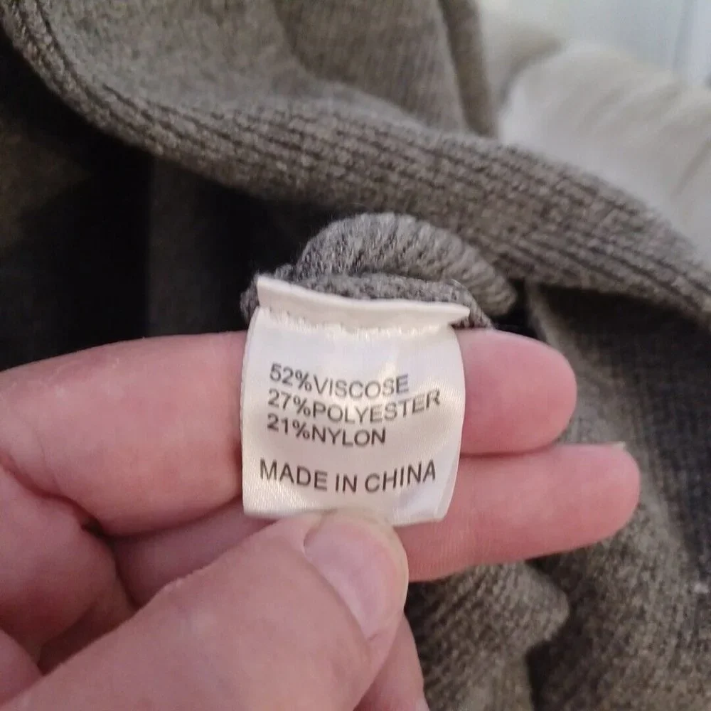 SEEK THE LABEL Sz XS Gray Ribbed Tie Front Half Sleeve Cardigan Fall Cozy Modern - Picture 14 of 15